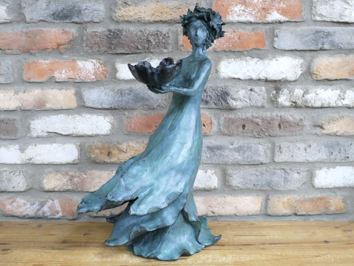 Flower Lady Ornamental Figurine