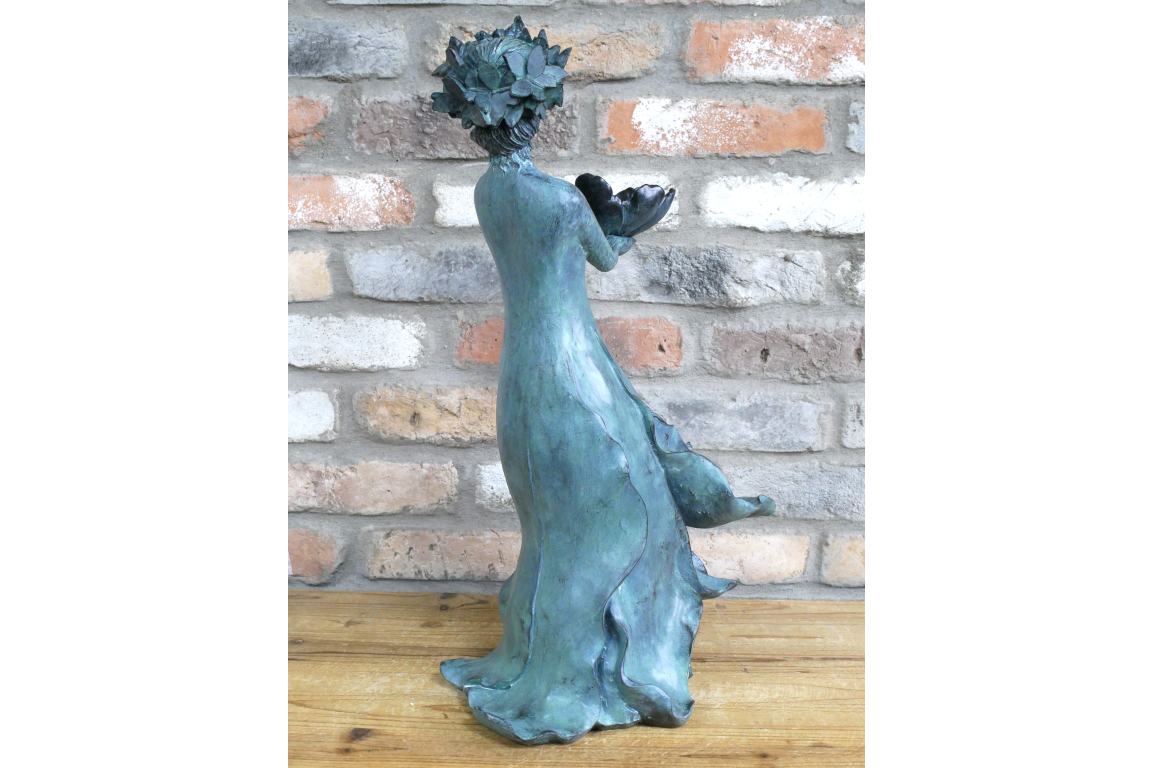 Flower Lady Ornamental Figurine