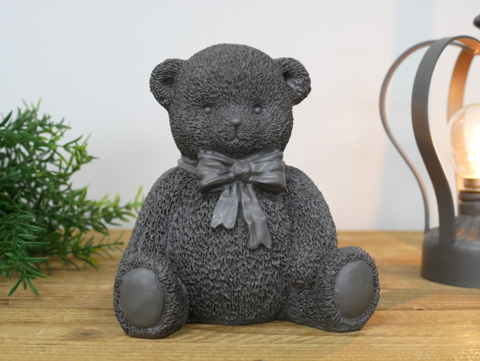 Teddy Bear Statue - Grey