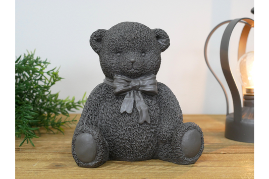 Teddy Bear Statue - Grey
