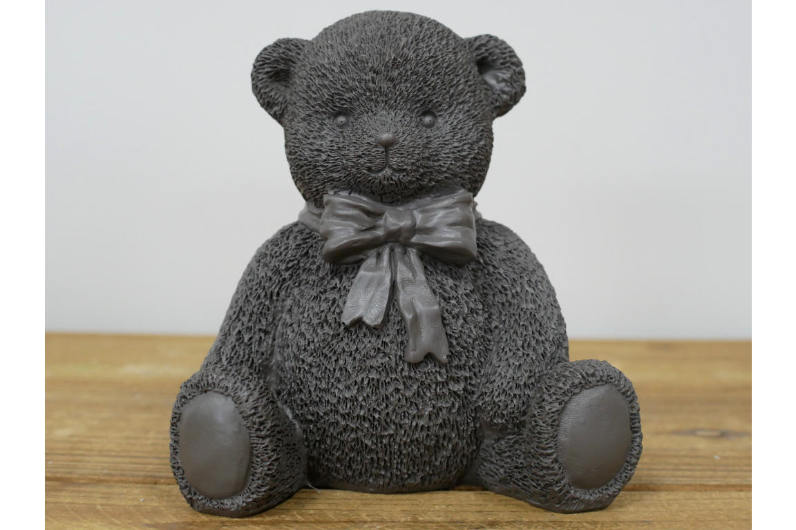 Teddy Bear Statue - Grey