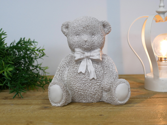Teddy Bear  Statue - Cream