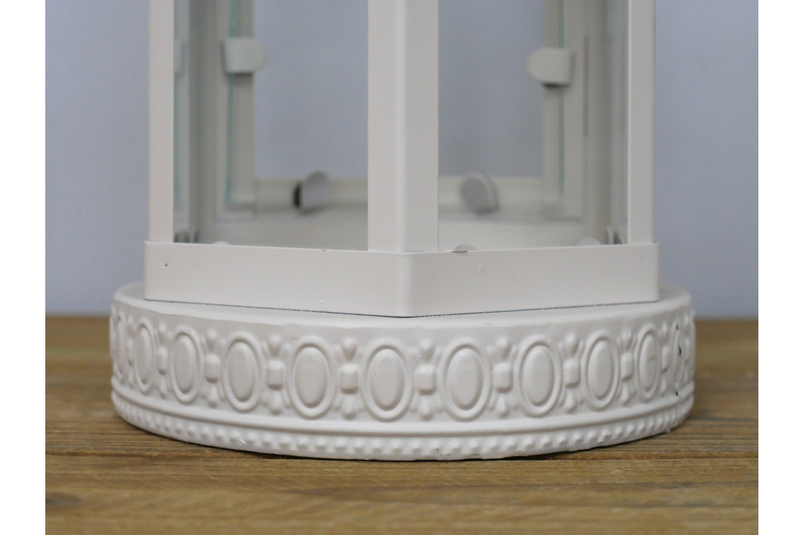 Metal & Glass Cream Lantern