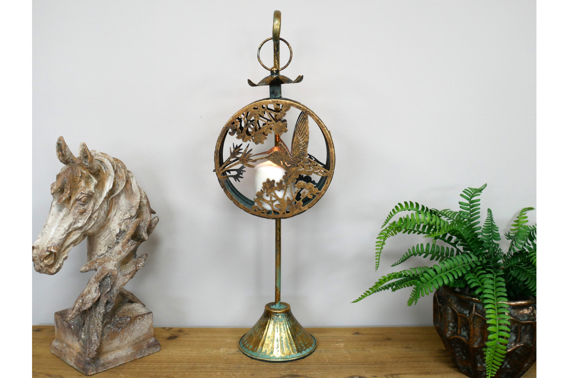 Antique Gold Ornamental Hanging Candle Holder