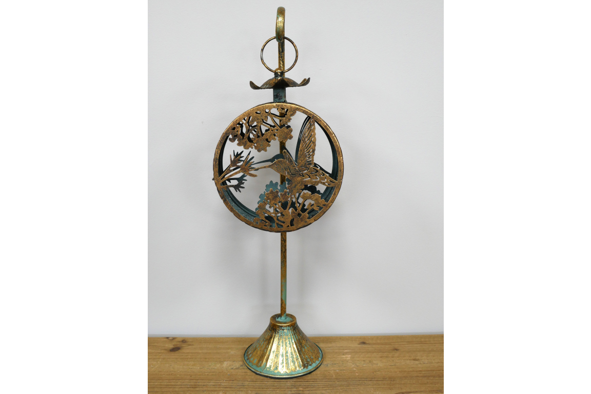 Antique Gold Ornamental Hanging Candle Holder