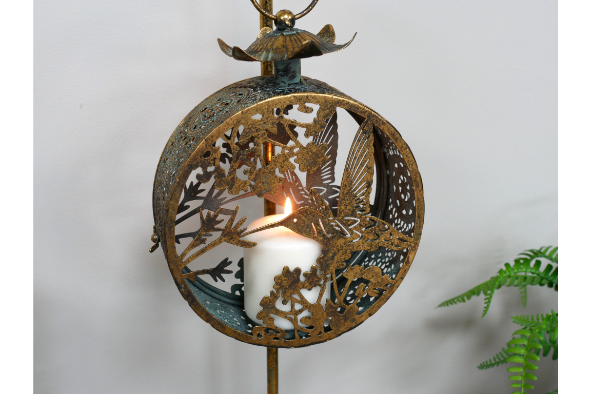 Antique Gold Ornamental Hanging Candle Holder
