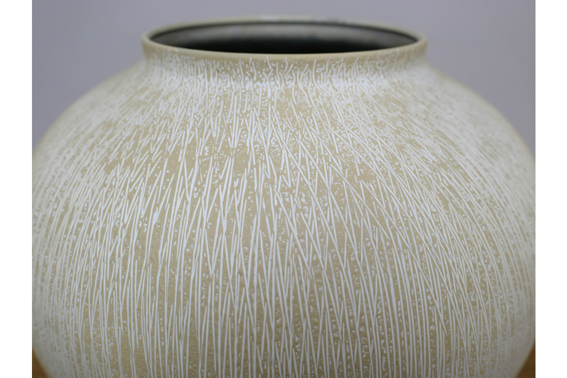 Stone Effect Metal Vase