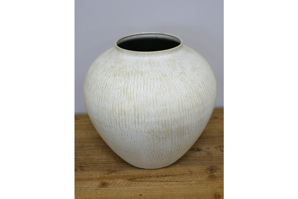 Stone Effect Metal Vase