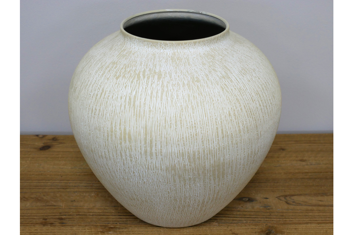 Stone Effect Metal Vase