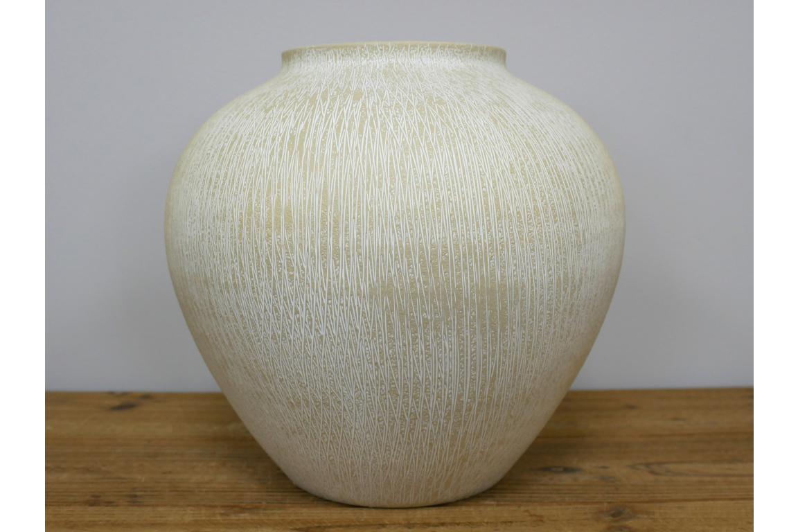 Stone Effect Metal Vase