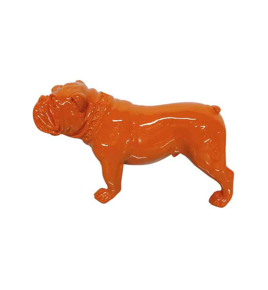 12" Bull Dog Standing -Bright Orange