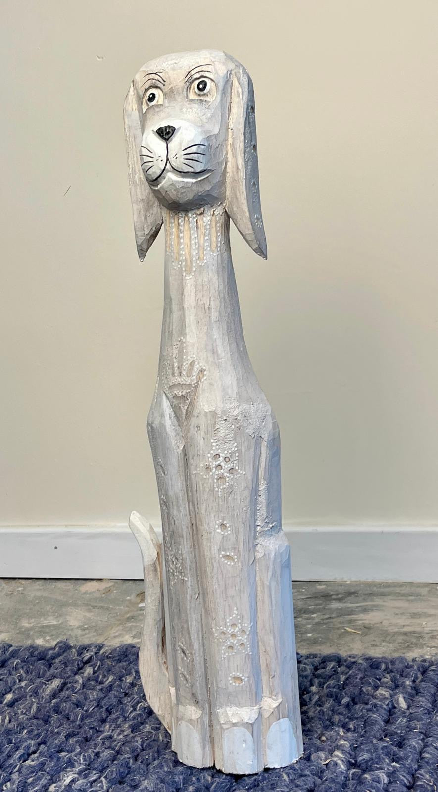 Wooden tall dog 58cm
