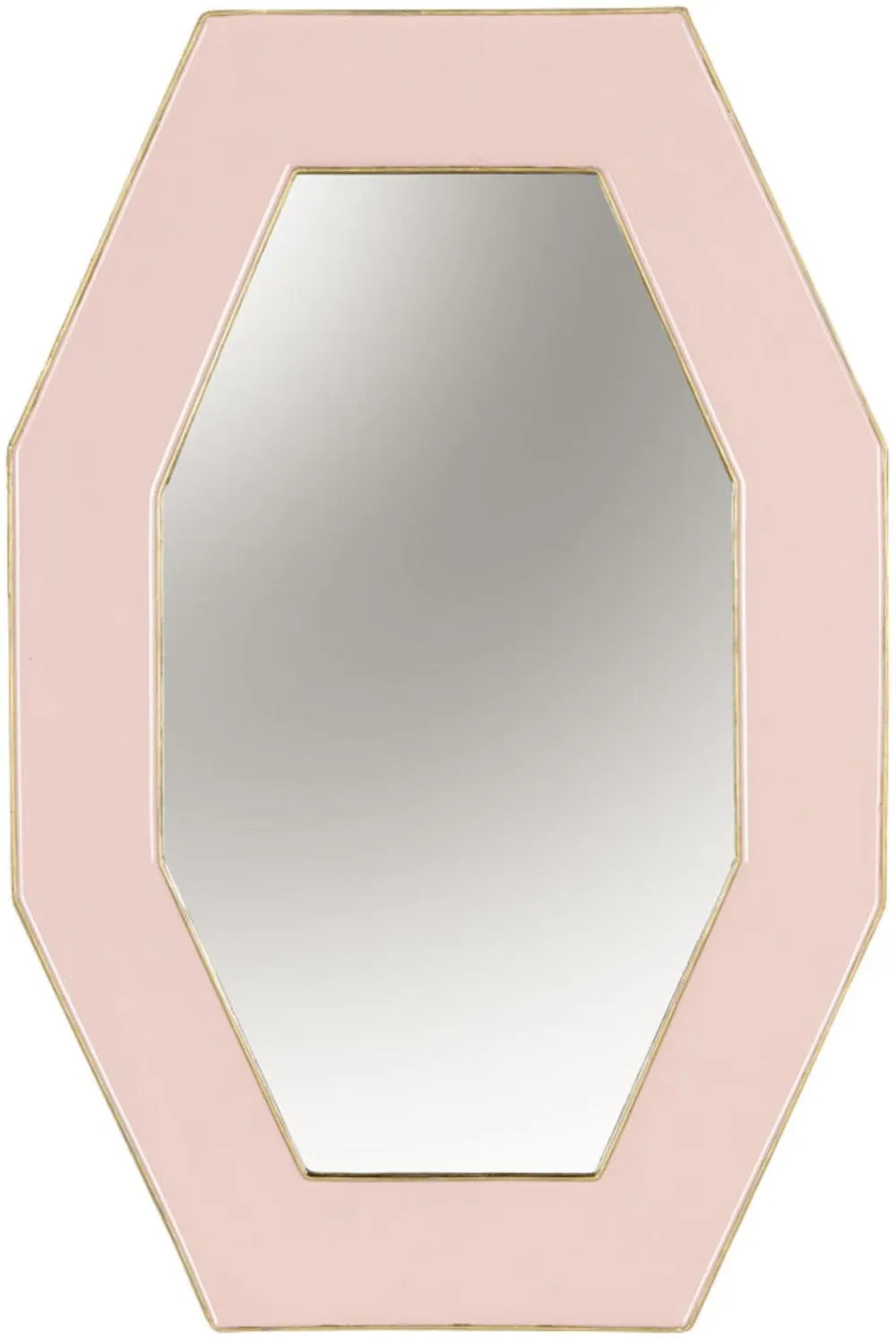 Paoletti Framed Pink Octagonal Wall Mirror