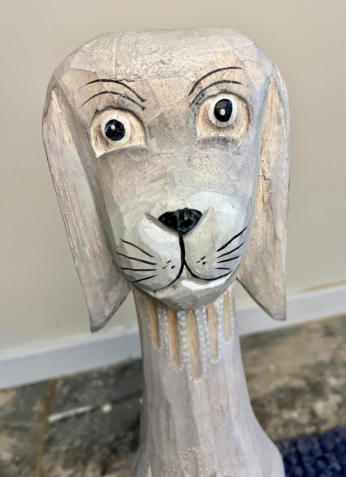 Wooden tall dog 58cm