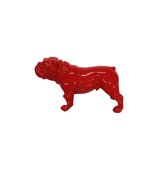 Bull Dog Standing ornament-Bright Red
