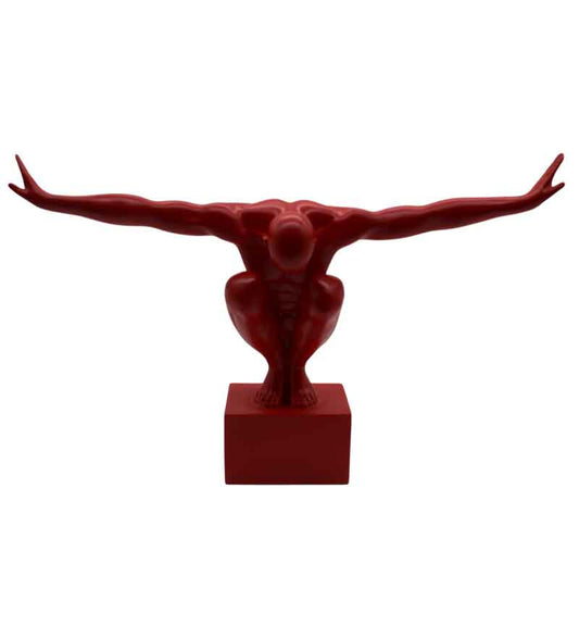 19" L  Man with outstretched Hands - 
Red
