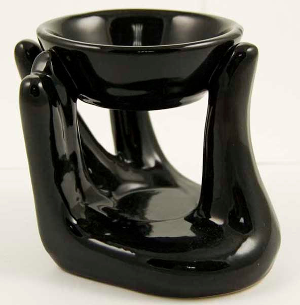 Ceramic Black Hand Oil Burner