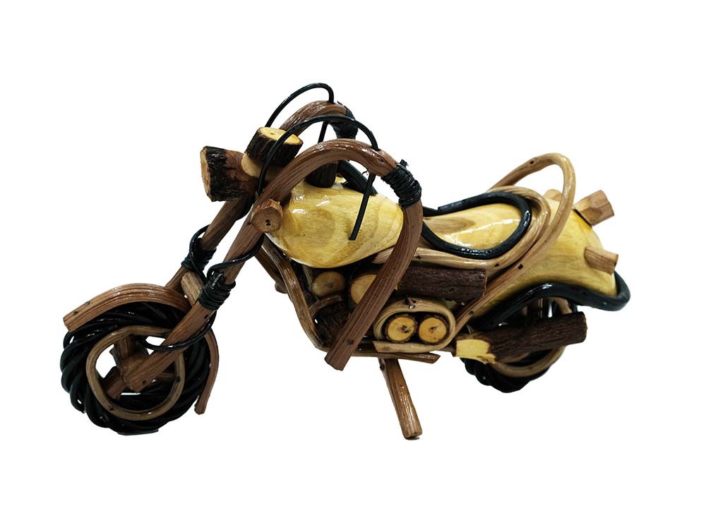 Motorbike Model Wood 9 Inch