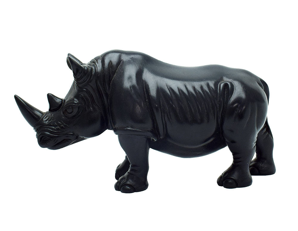 Rhino Ornament Natural Colour 12cm