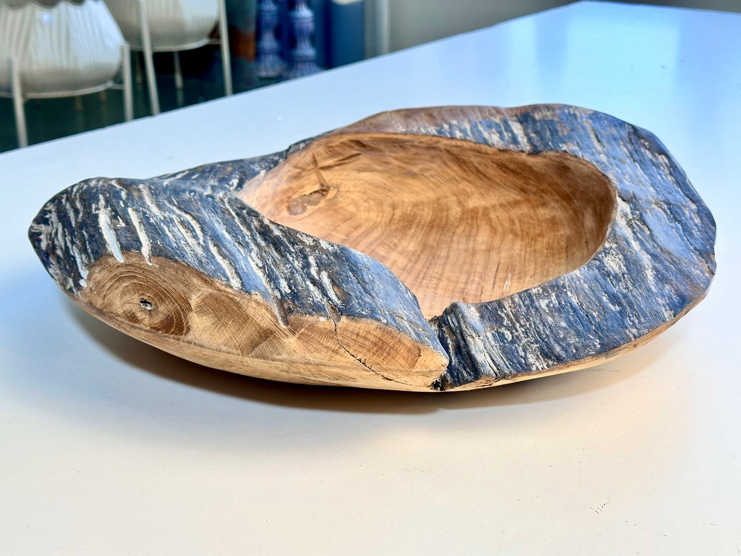 Solid Teak Wood Centrepiece Bowl