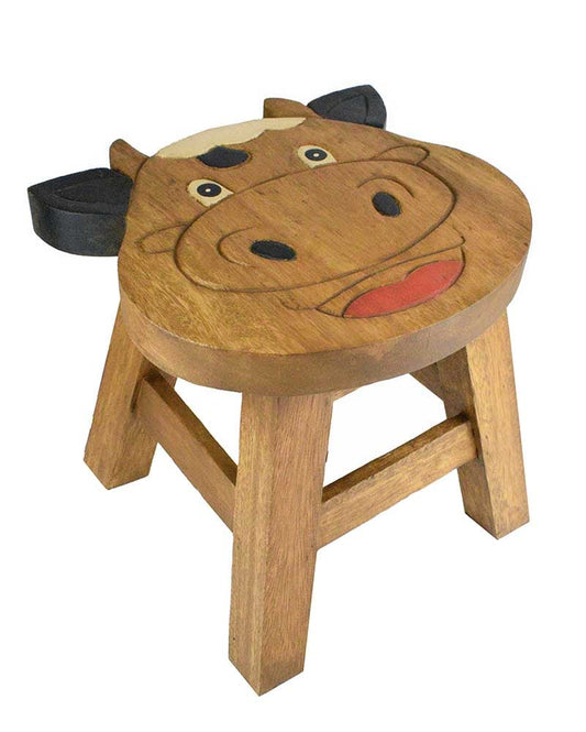 Children's Wooden Cow Face Stool