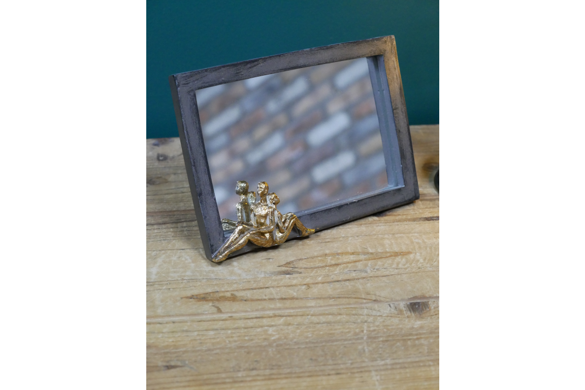 Small Mother & Daughter Decorative Table Top Mirror
