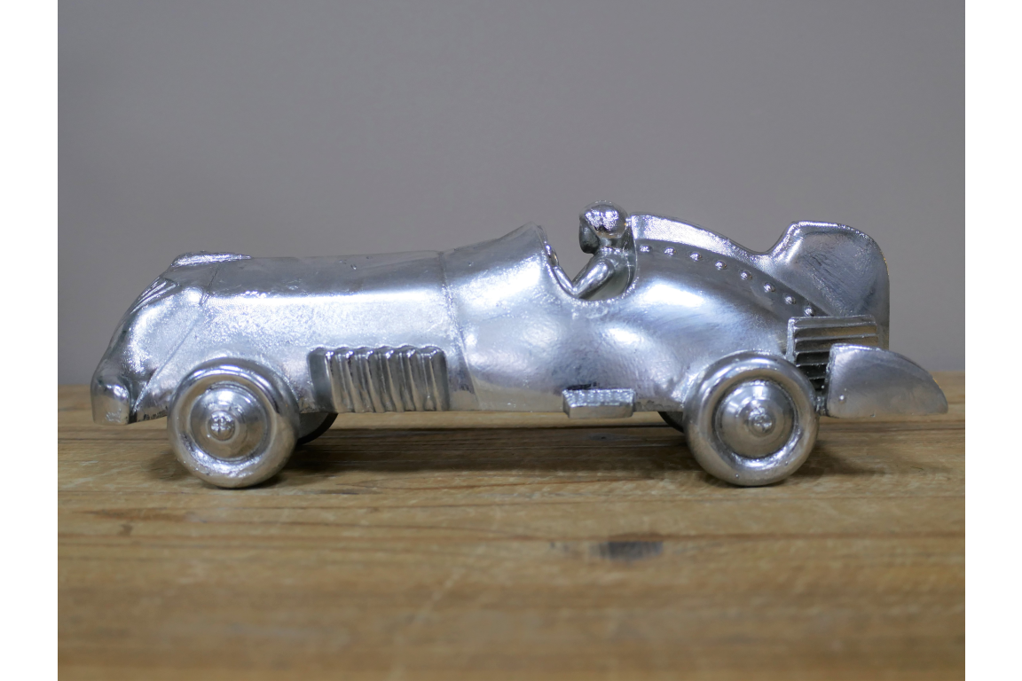 Silver Model Racing Car