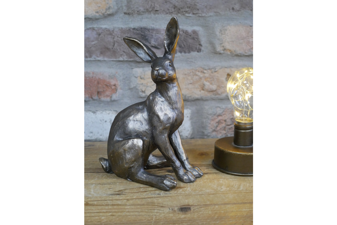 Antique Finish Hare Ornament