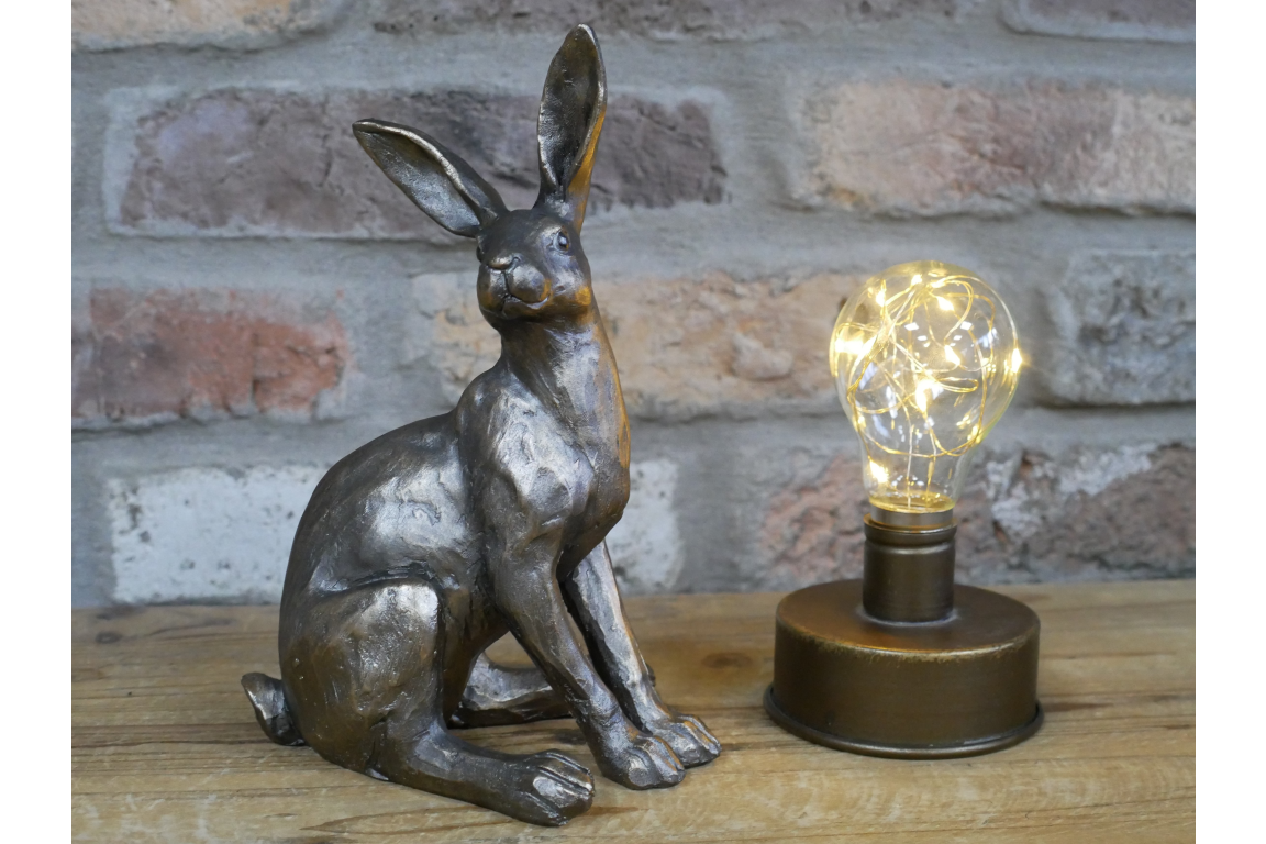 Antique Finish Hare Ornament