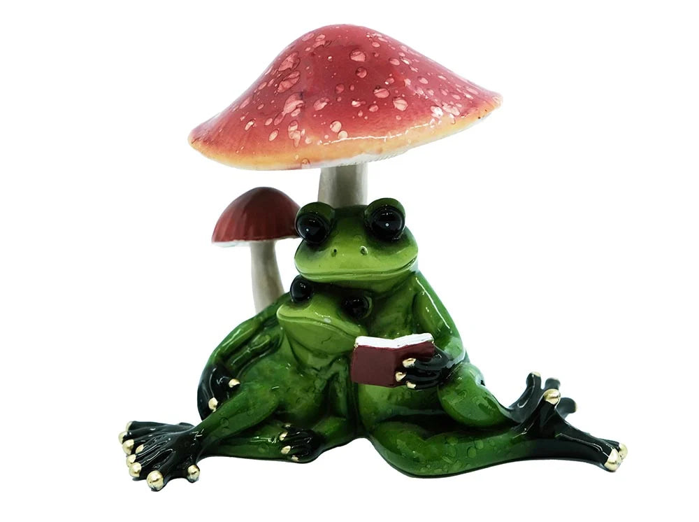 Two Lover Frogs Under Mushroom