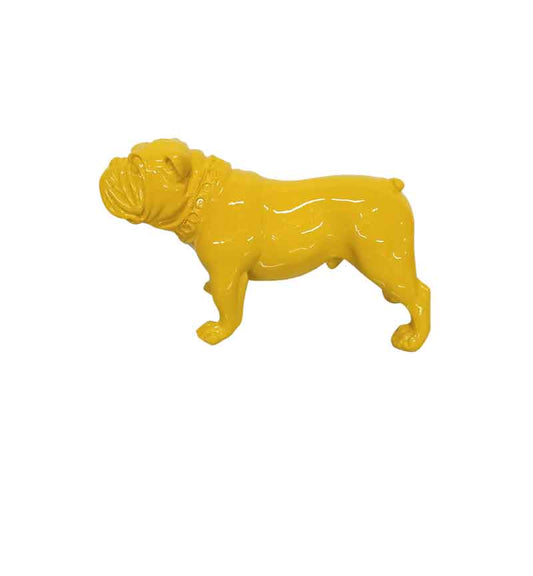 Bull Dog Standing ornament-Bright Yellow