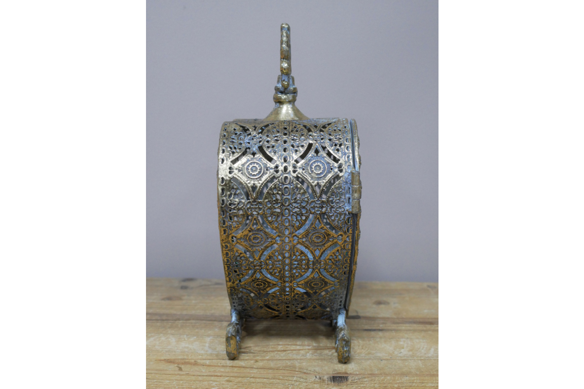 Large Ornate Metal & Glass Heart Lantern