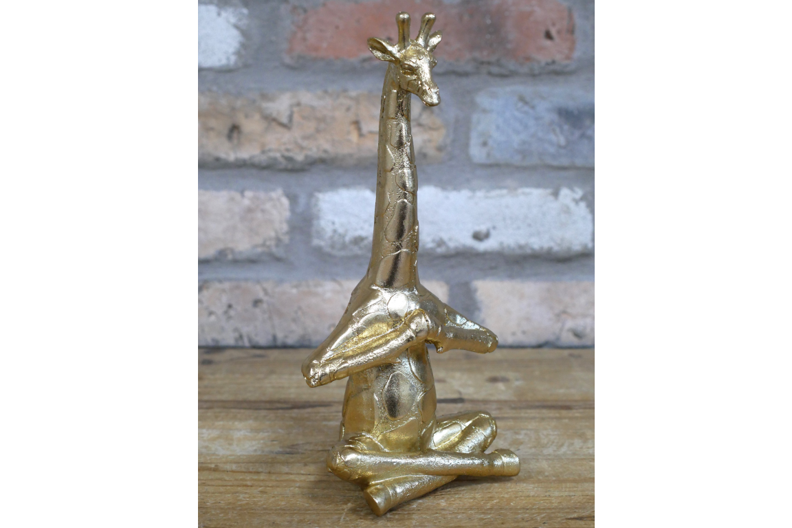 Set Of 3 Yoga Giraffes