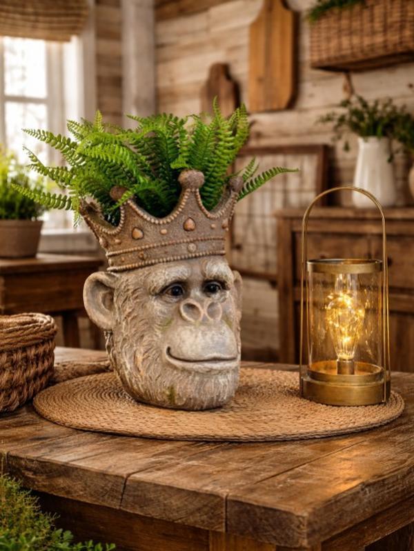 monkey plant pot Decorative Monkey Head Planter