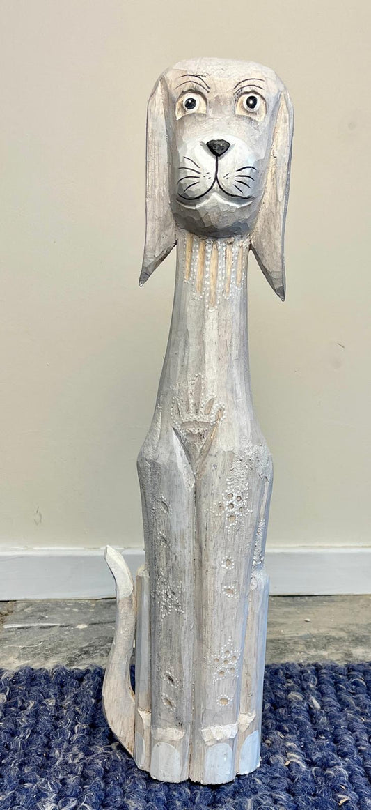 Wooden tall dog 58cm