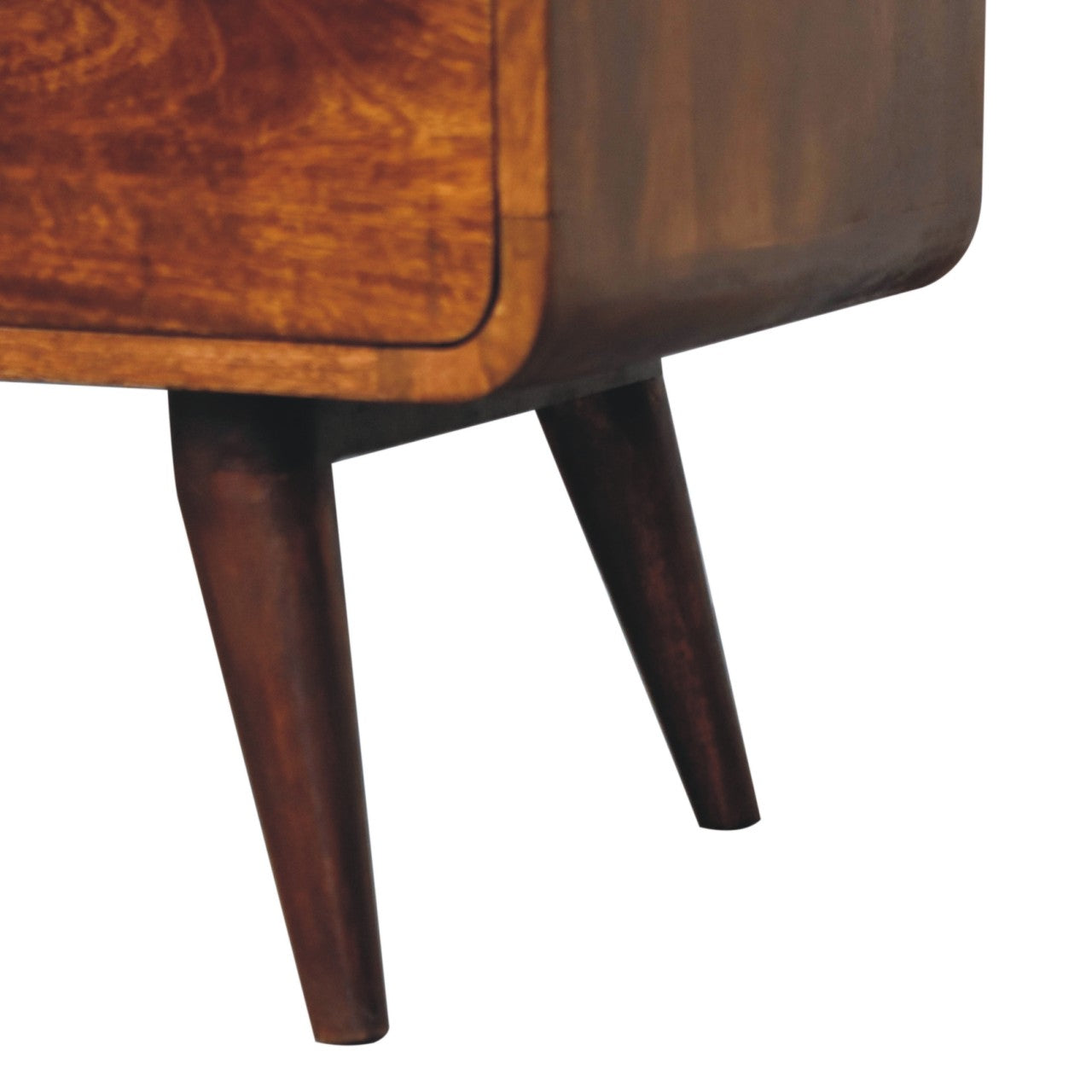 Mid-Century Trio Curved Chestnut Media Unit