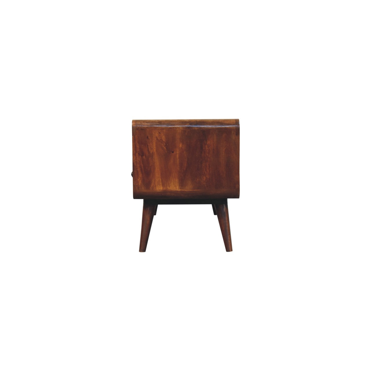 Mid-Century Trio Curved Chestnut Media Unit
