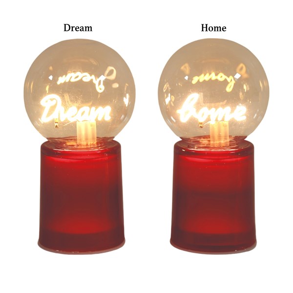 Dream-Home Set of Two LED Lights Red 17cm