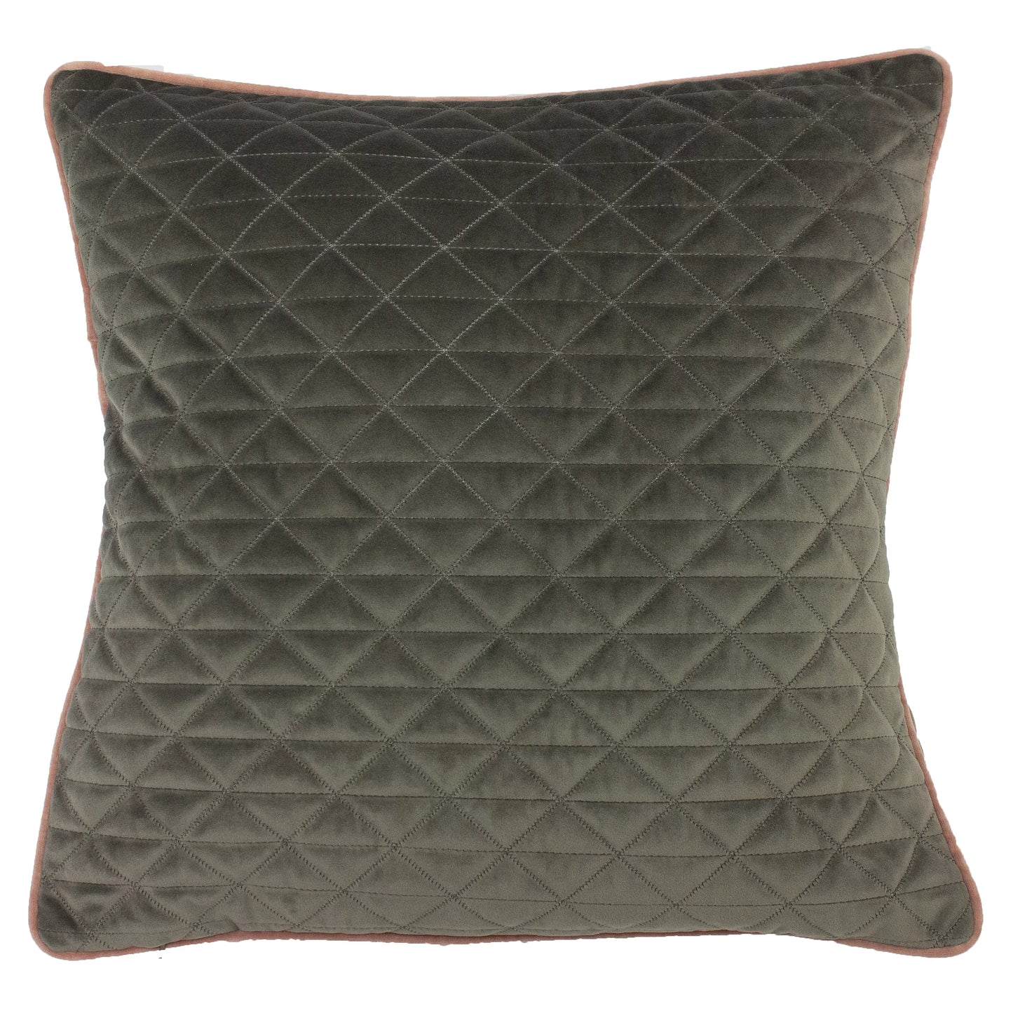 Paoletti Quartz Quilted Velvet Piped Cushion