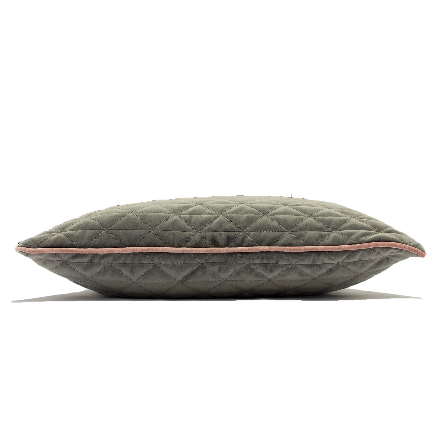 Paoletti Quartz Quilted Velvet Piped Cushion