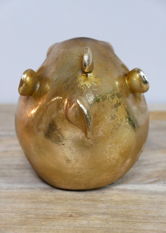 Smooth Gold Puffer Fish Ornament