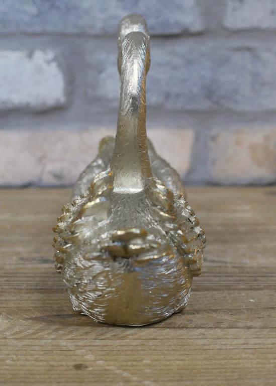 Pair Of Gold Love Swans Ornament