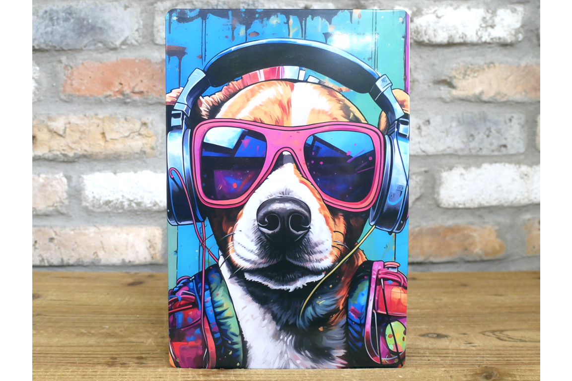 DJ Dog - Tin Sign