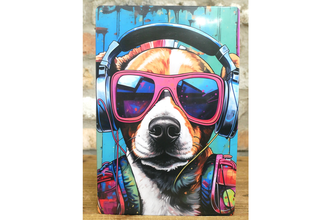 DJ Dog - Tin Sign