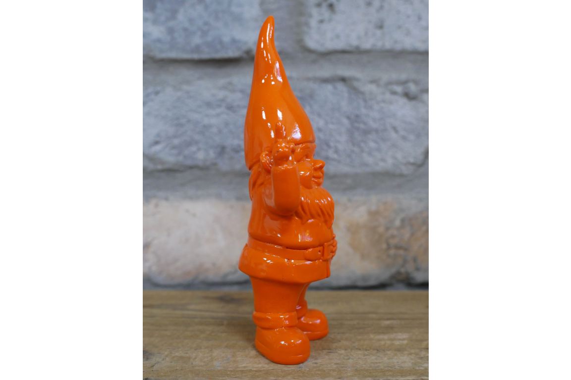 Peace Gnome - Small Orange Statue