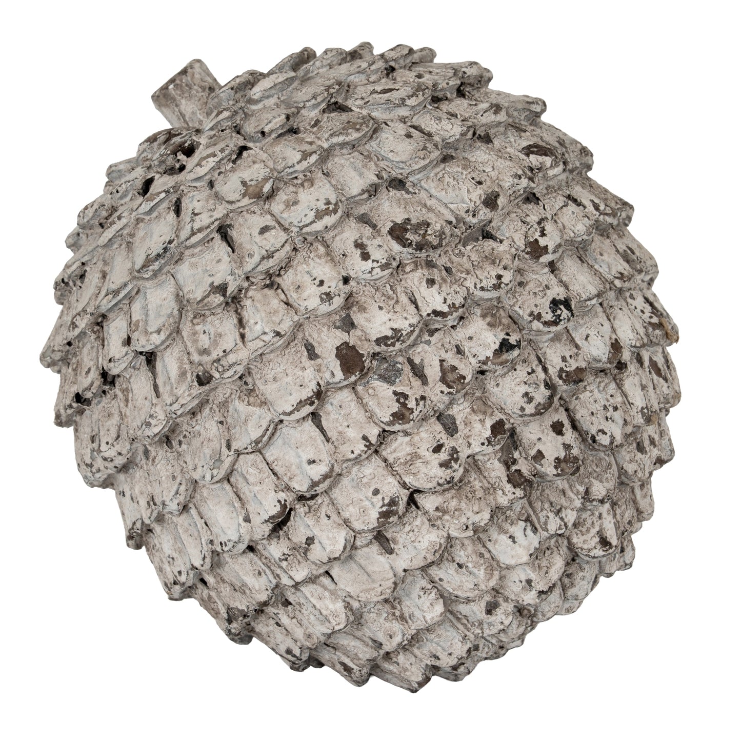 Garda Decorative Ceramic Large Silver Sphere Ornament