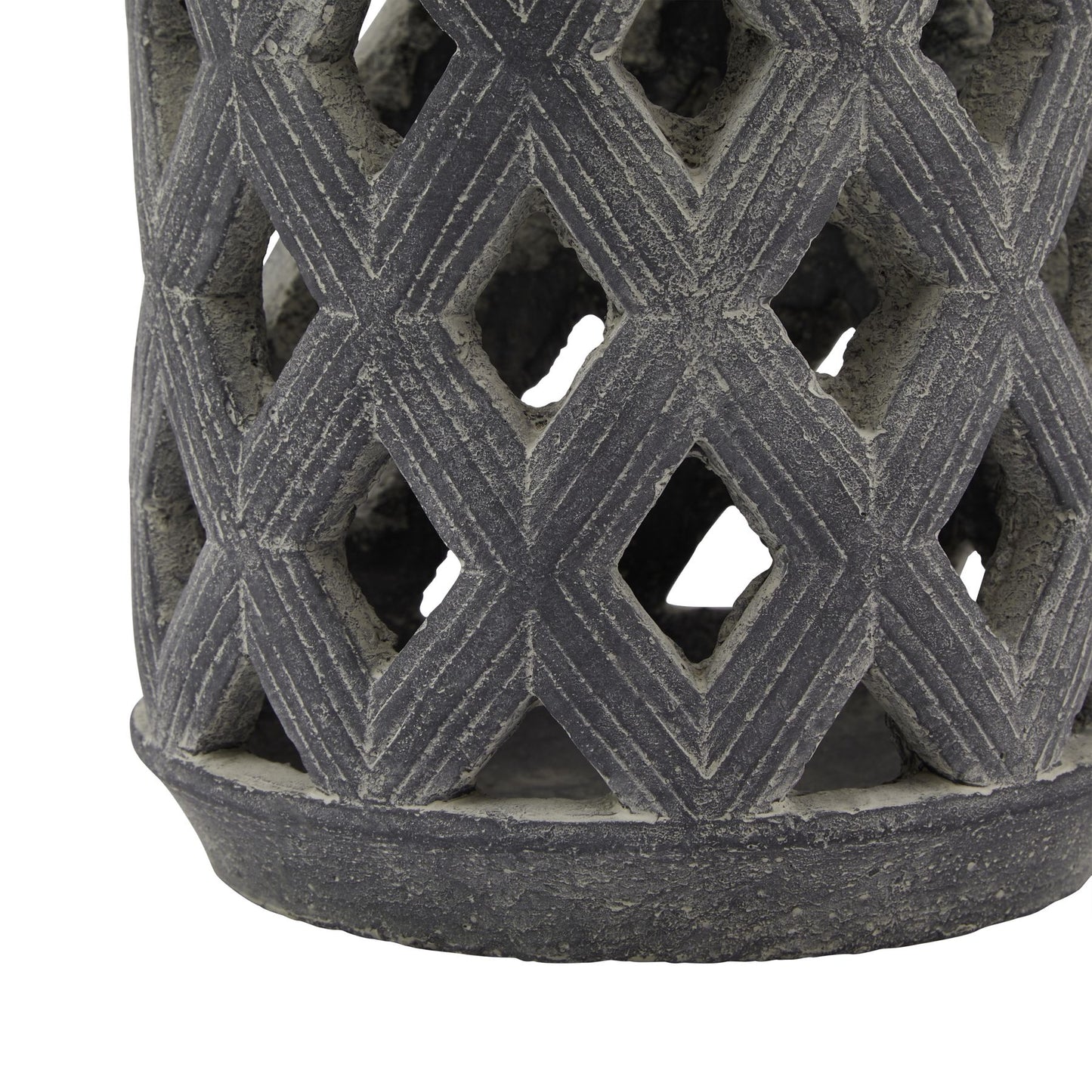 Amalfi Grey Large Lattice Candle Lantern
