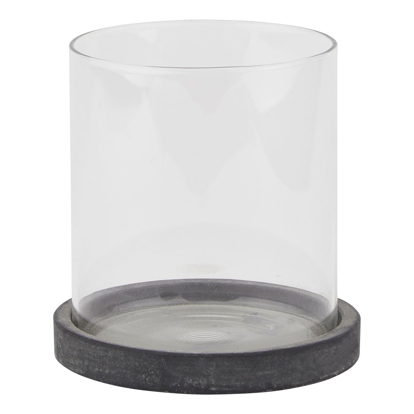 Amalfi Grey Ceramic & Glass Hurricane Candle Lantern