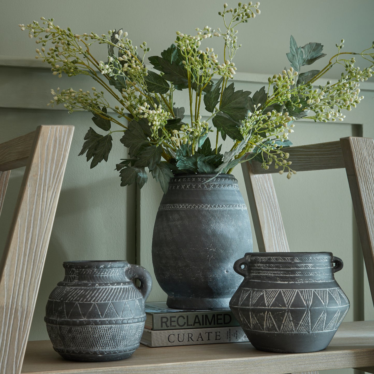 Etched Collection Ceramic Jug