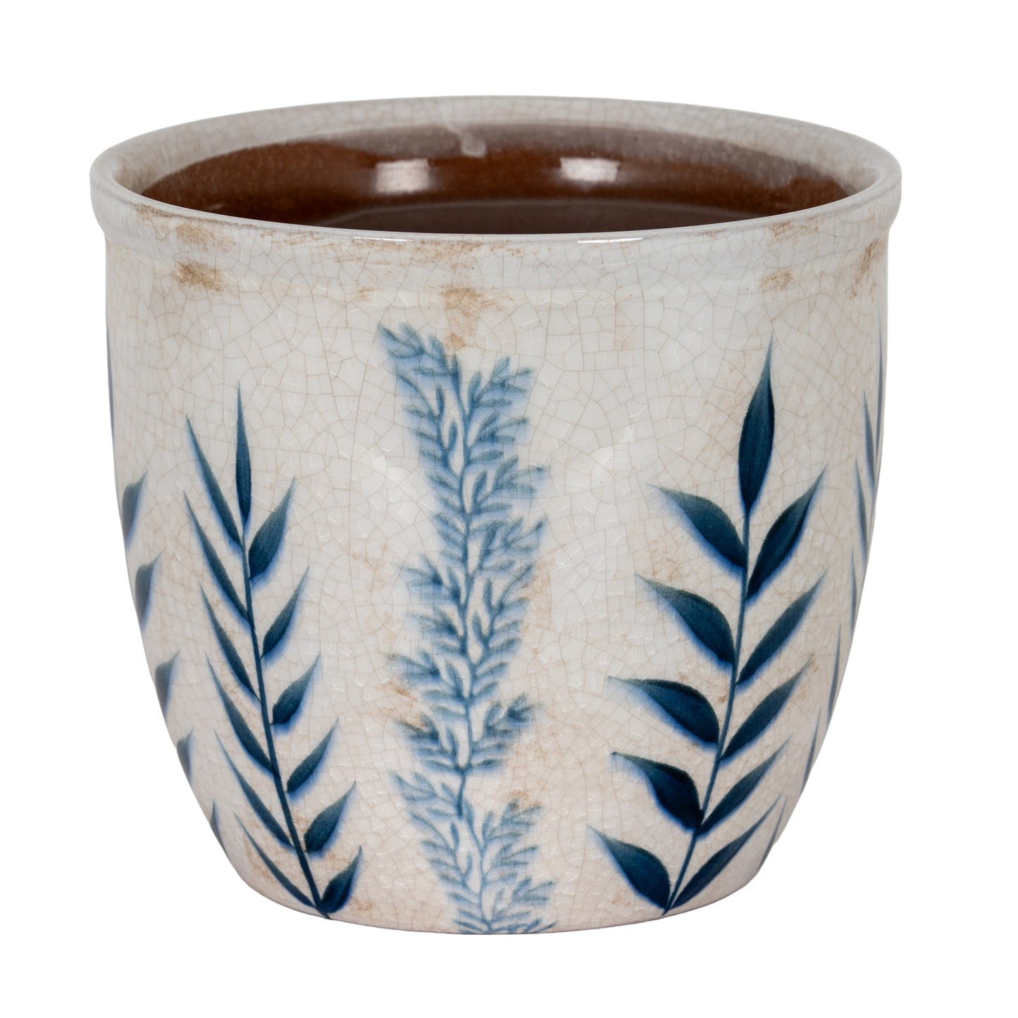 Small Blue Flora  Ceramic Planter Pot